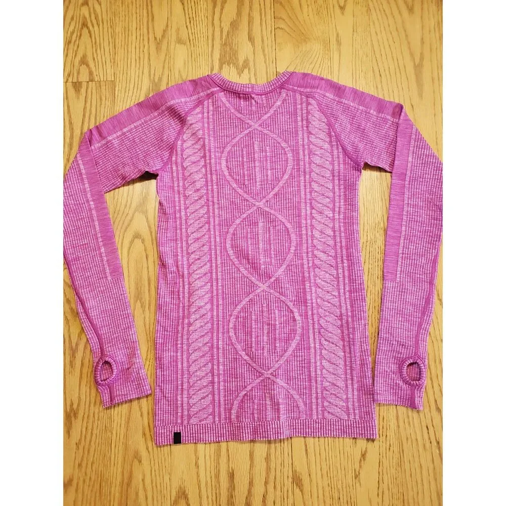 lululemon Womens 4 Rest Less Pullover Top Heathered Ultraviolet Purple VGUC